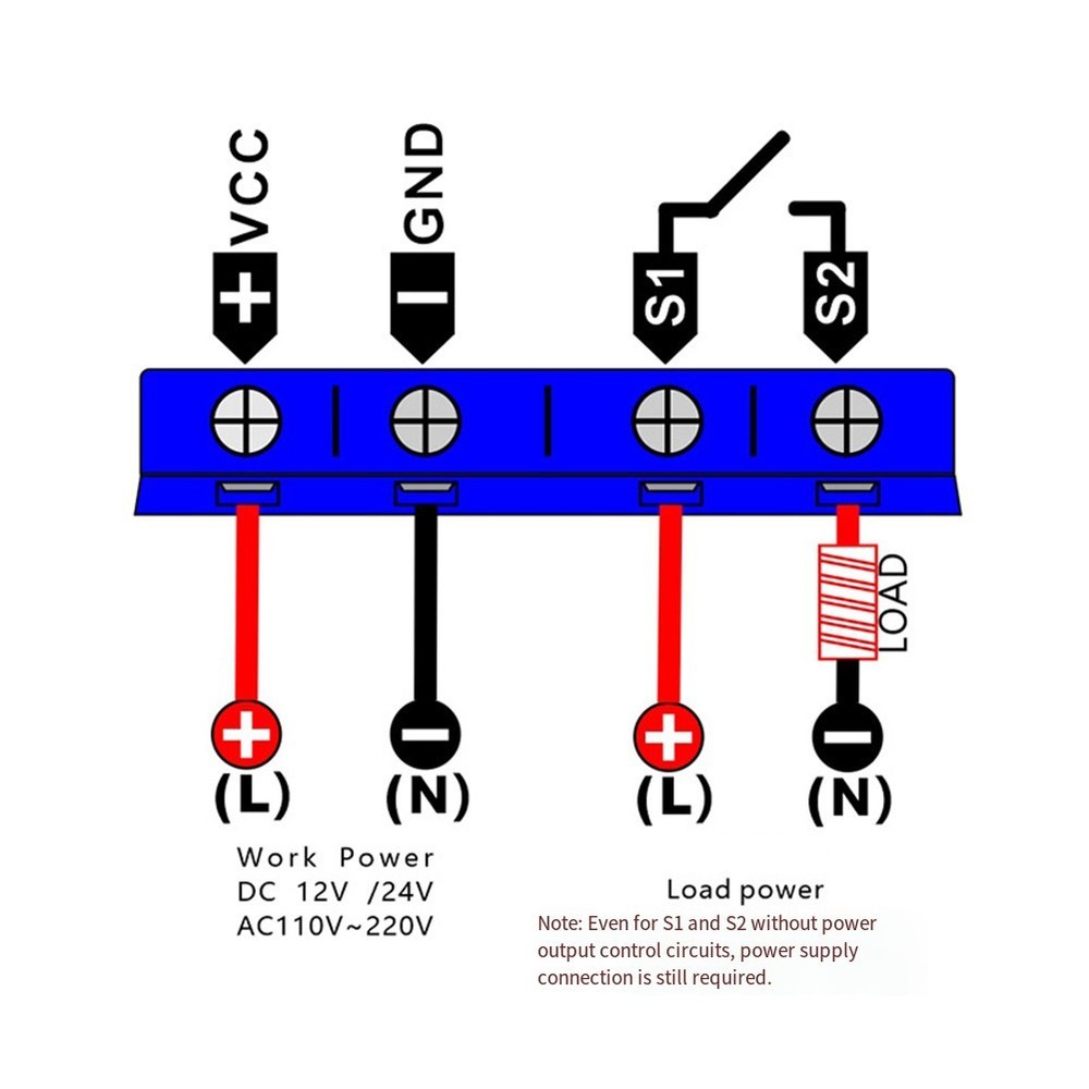 110220V Programmable Digital Time Relay Cycle Delay Module with LED Display