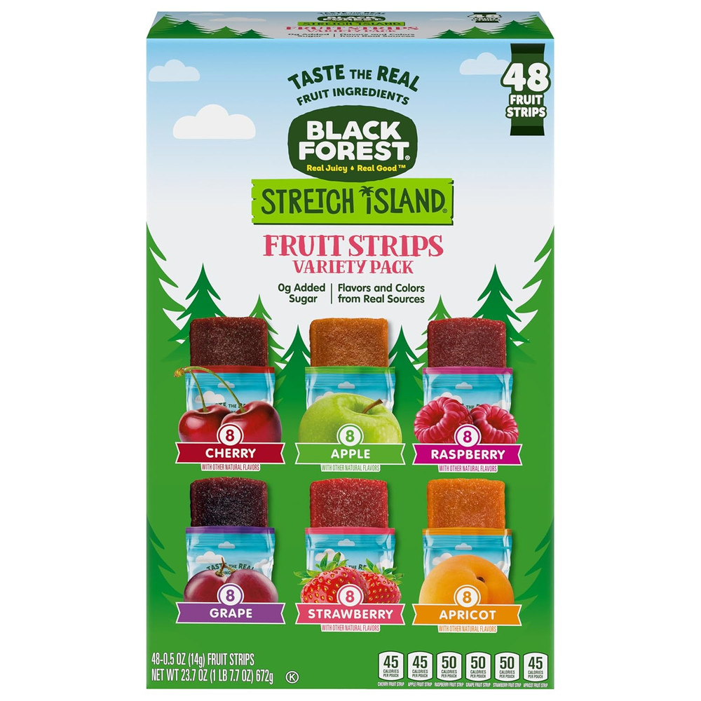 , Stretch Island, Fruit Strips, Cherry, Apple, Raspberry, Grape, Strawberry, and