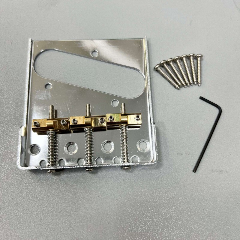 Silver Vintage/Modern Telecaster Bridge Cut-Down Sides