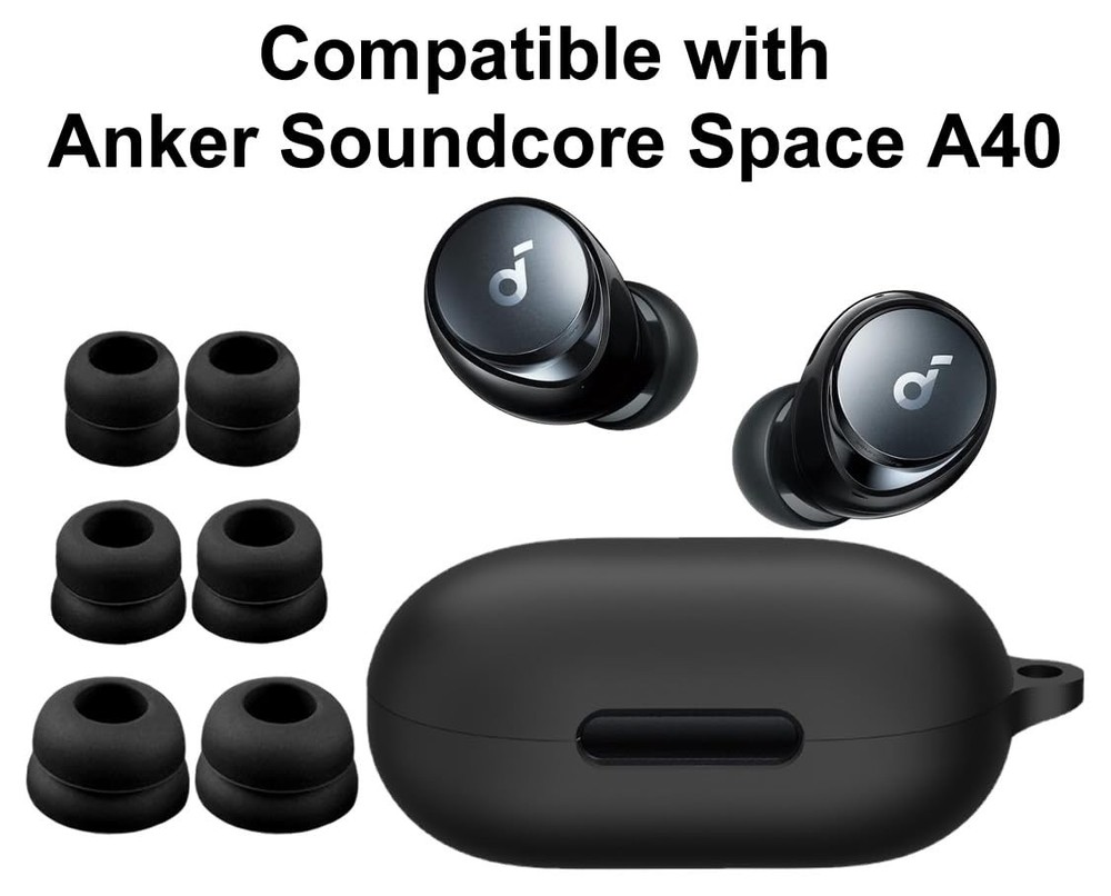 A-Focus Compatible with Soundcore Space A40 Case A40, Black