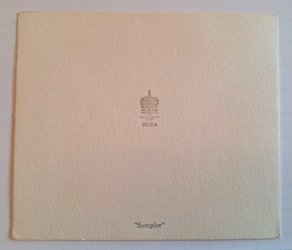 Vintage Sampler Note Card Unused with Envelope