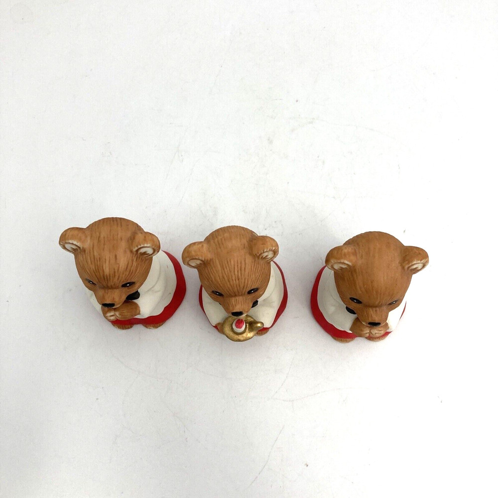 Ceramic Choir Bear Figurines