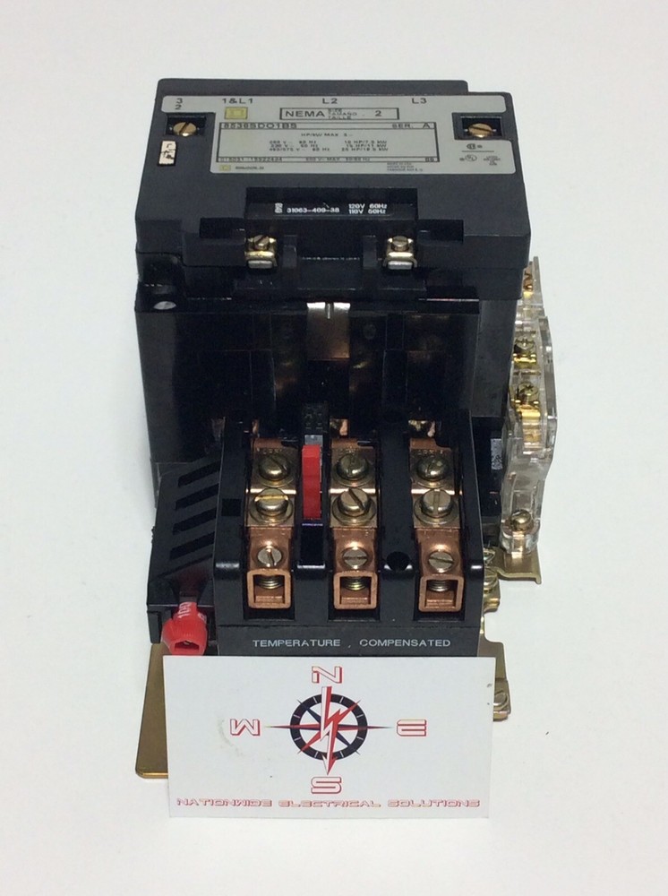 Square D 8536SDO1BS Ser. A, Size 2 Starter 3P 600V