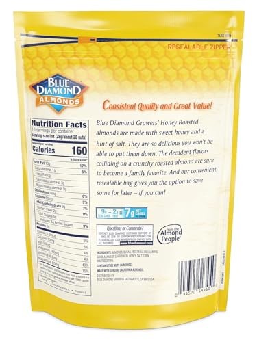 Honey Roasted Snack Almonds 1 Pound