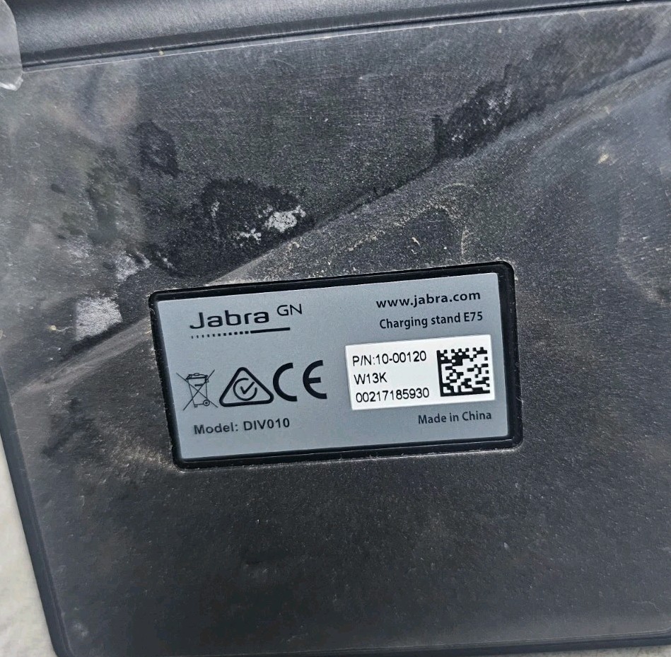 Jabra Evolve 75 E75 Headset Charging Stand USB DIV010 -