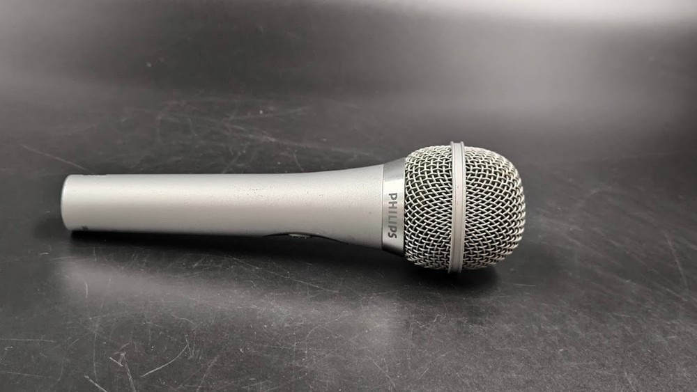 Philips SBC MD695 Microphone Used Working Silver