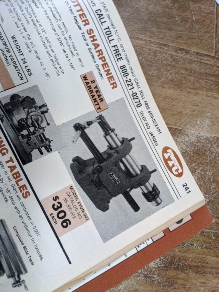 TRAVERS TOOL CO CATALOG NUMBER