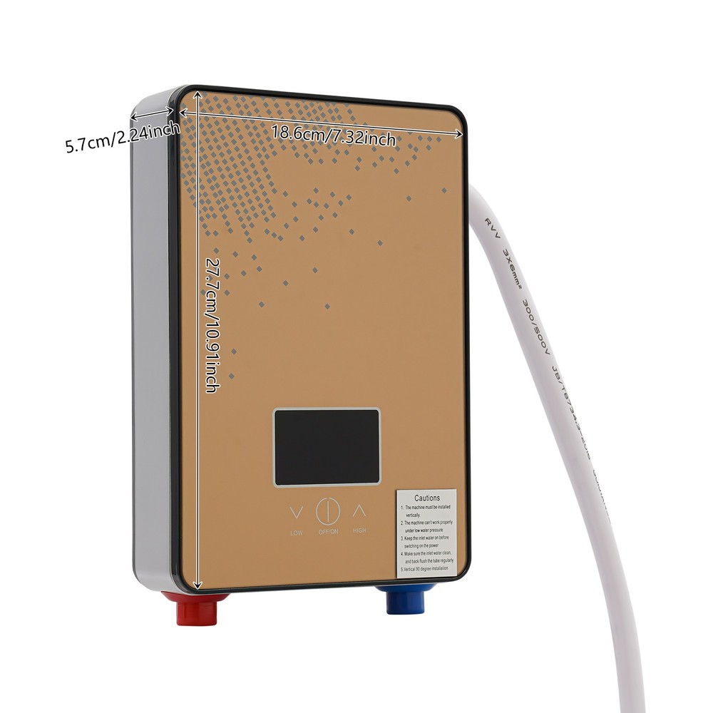 110V 4500W Instant Electric Tankless Hot Water Heater On Demand Whole House New