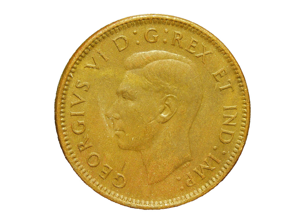CANADA 1945 1 CENT COIN #4