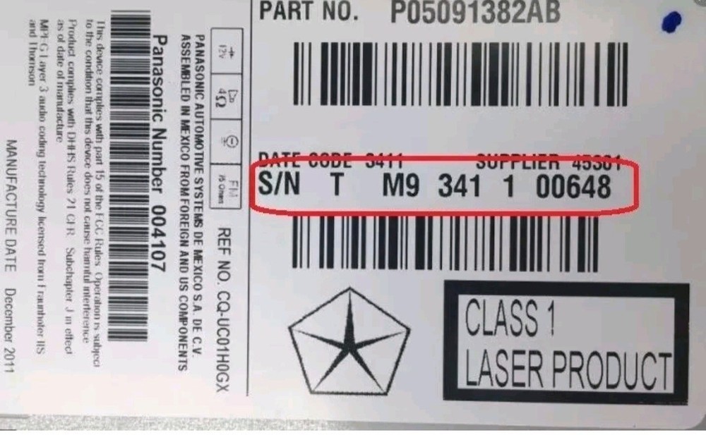 ✅ Chrysler Radio Code Unlock From Serial Number | Fast PIN Code