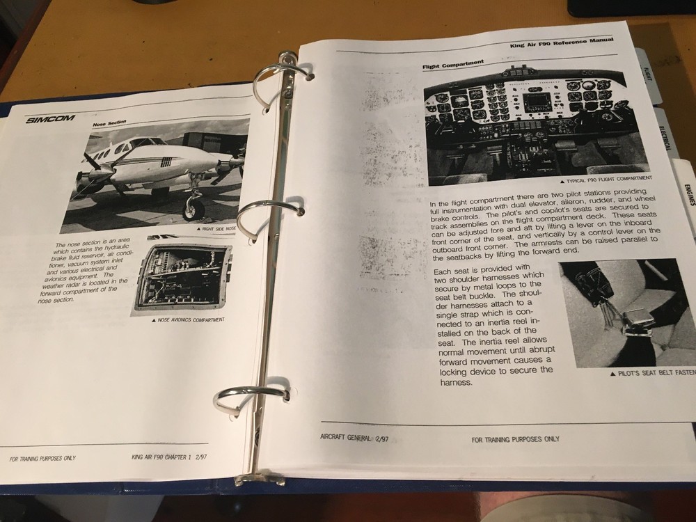 Simcom King Air F90 Reference Manual