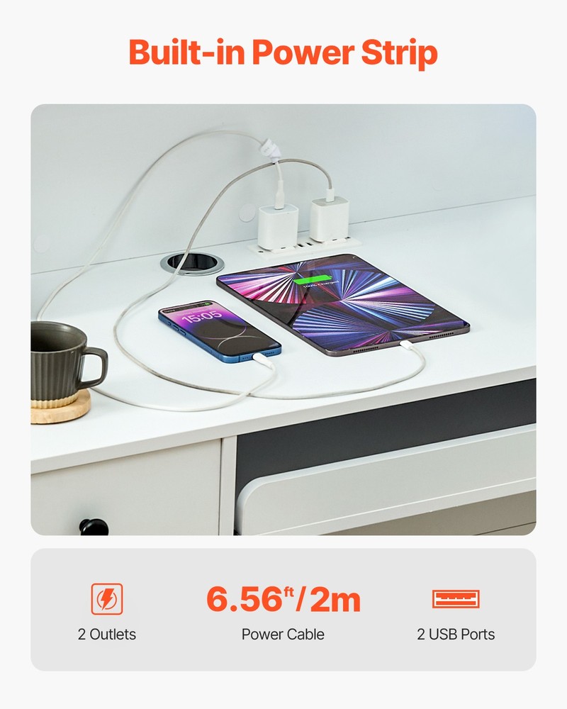 Uimoso Reception Desk Rectangular Front Counter Table 47.24in White Office Table