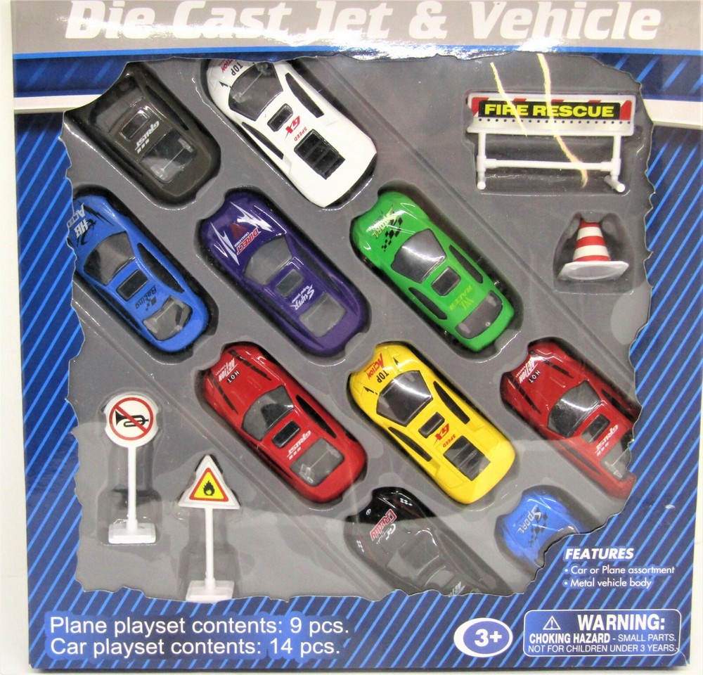 Die Cast Vehicle 9 Piece Set.  New.