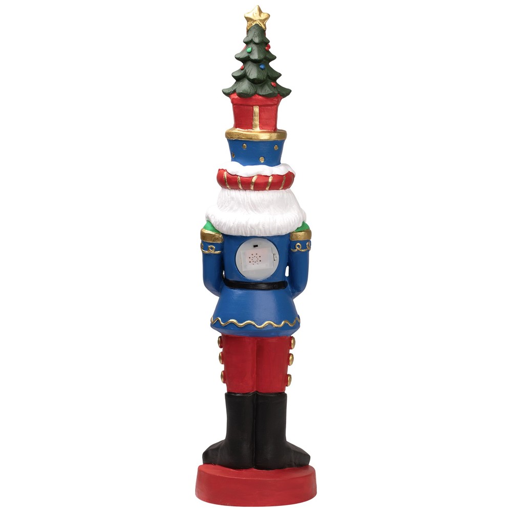 LED Lighted Nutcracker Soldier with Christmas Tree - 32"