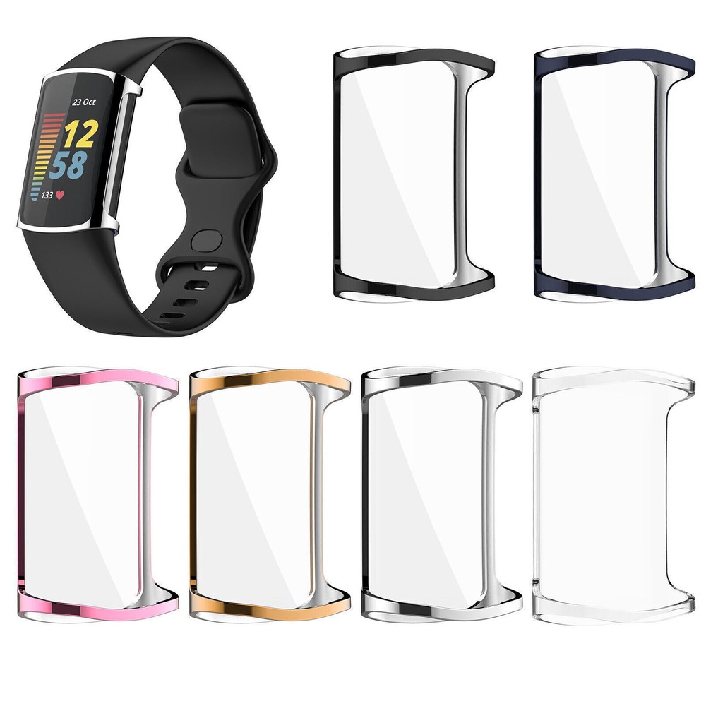 Smart Watch Plating Protect Case TPU Screen Protector Cover for Fitbit Charge5