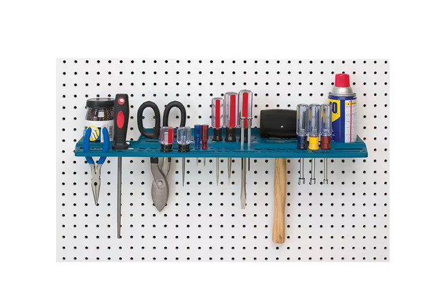 Gray Wall-Mount or Pegboard Multi-Purpose Tool Storage Holder