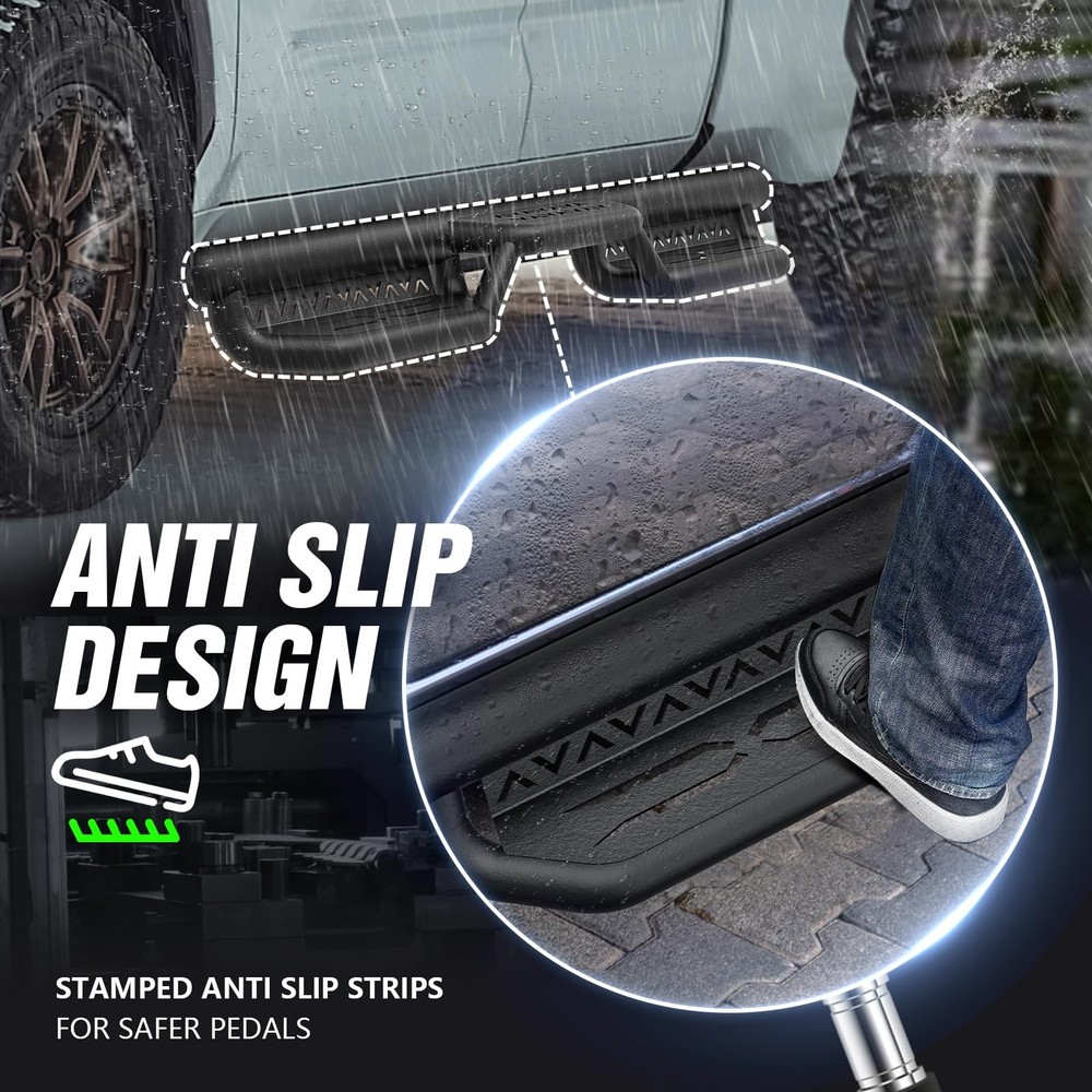 Double Cab Running Boards Compatible with Extended Cab Side Steps