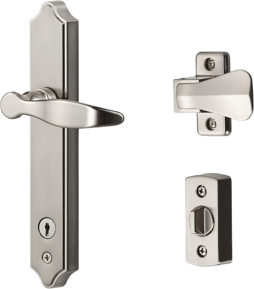 BK1215SC ML Lever Set Handle for Storm Doors and Screen Doors with Keyed Dead...