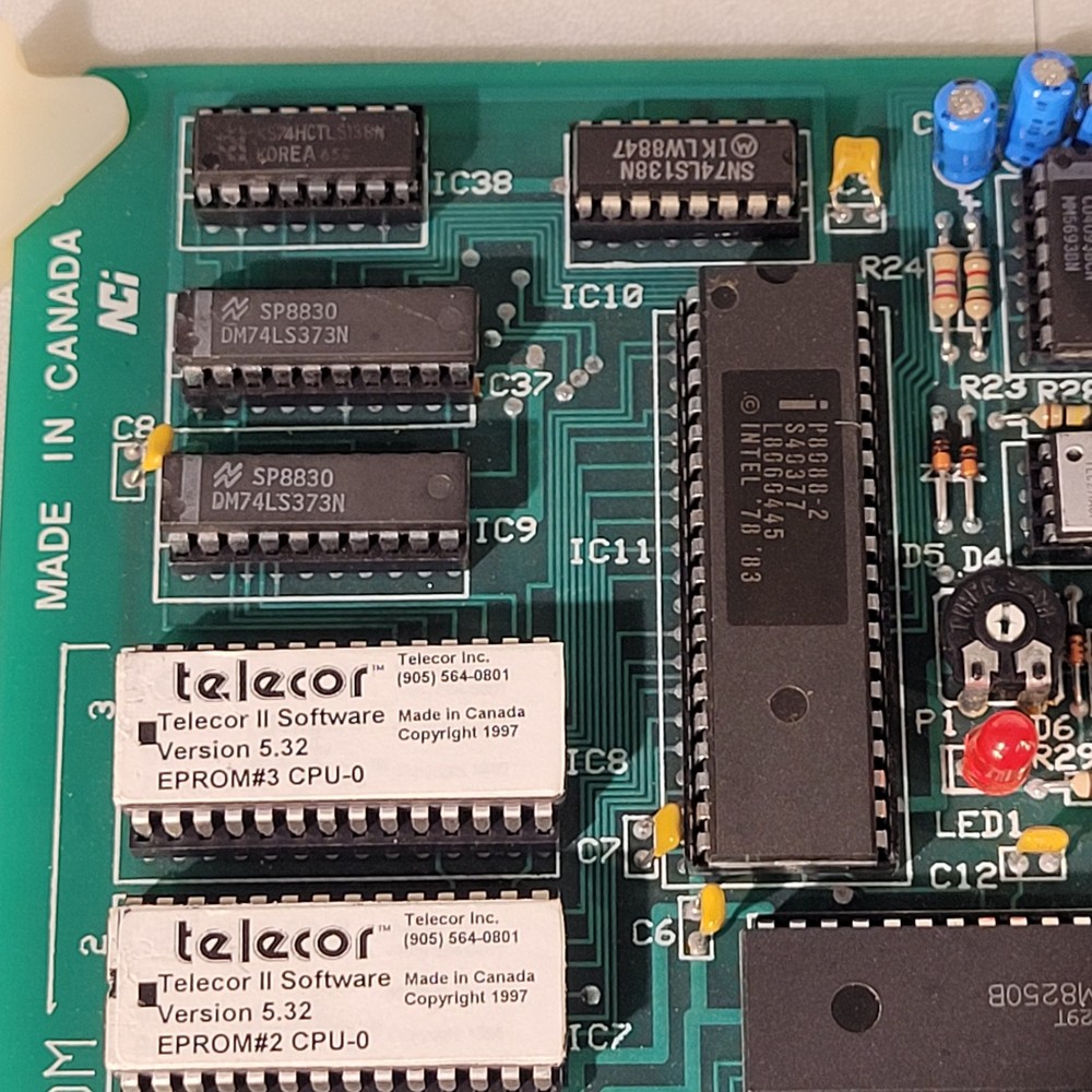 Telecor CPU-0 Rev 2 Plug In Module BCE Computer PCB Control Board