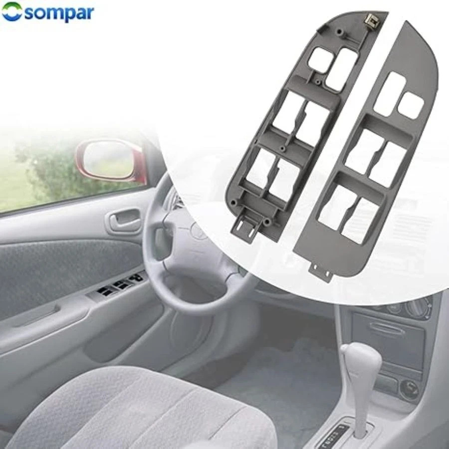 Window Switch Bezel Panel (Tan) Compatible with Corolla CE LE Tan Front Left
