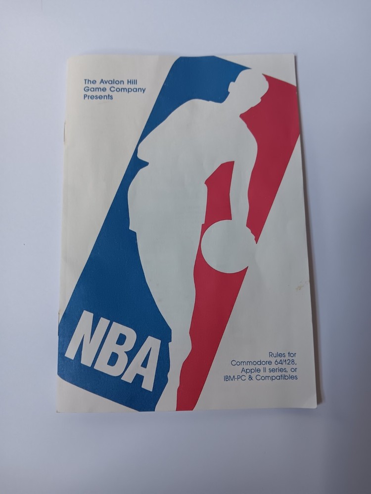 Commodore 64/128 NBA Basketball Avalon Hill Computer Game Software Tested/Works