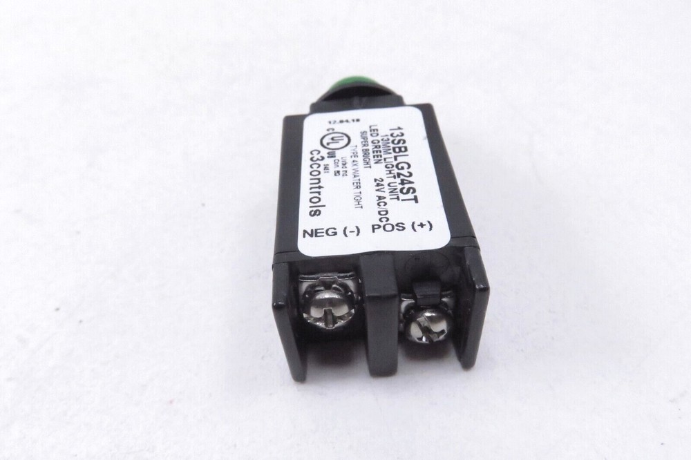 C3controls 13SBLG24ST Super Bright LED Indicator Light Green