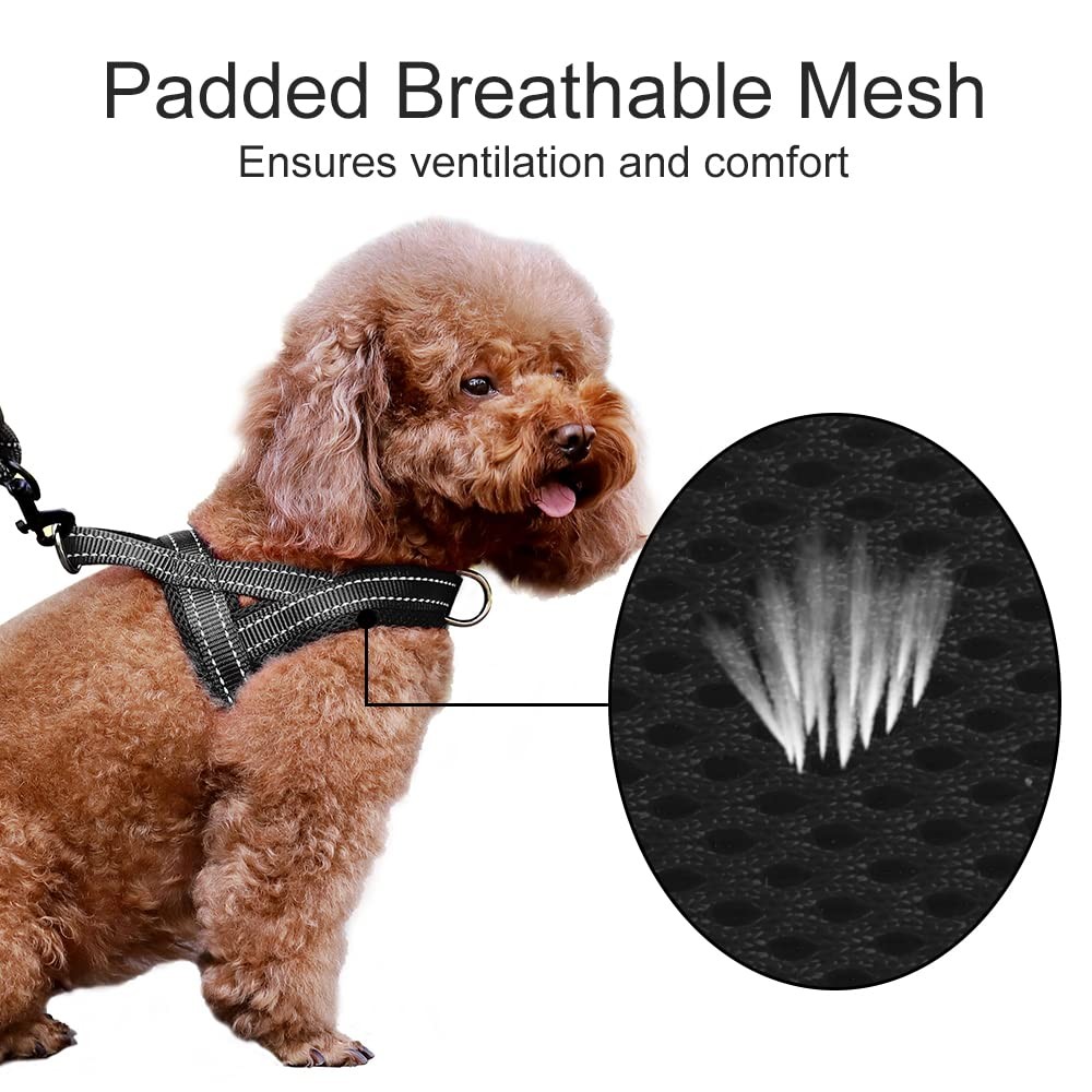 No Pull Dog Harness with Breathable Mesh Padded, Adjustable Reflective Escape...