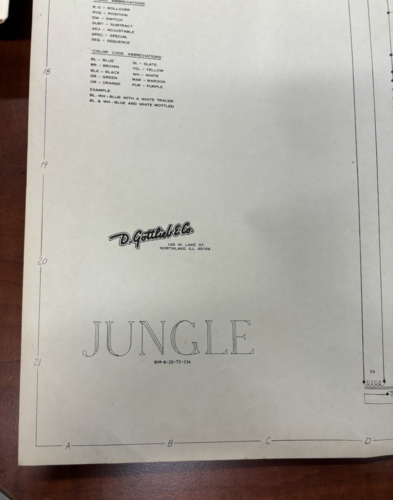 ORIGINAL-GOTTLIEB-JUNGLE-PINBALL-SCHEMATICS