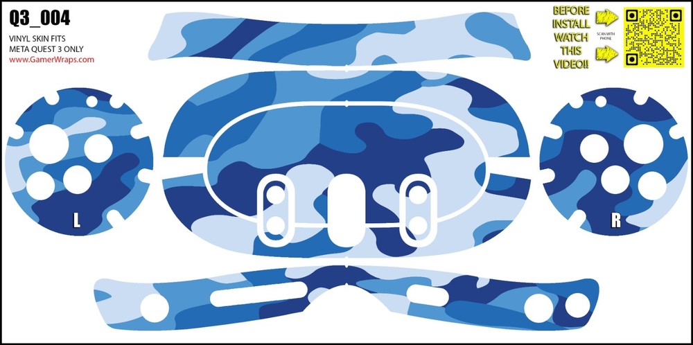 Skin wrap that fits Quest 3 (design 004)