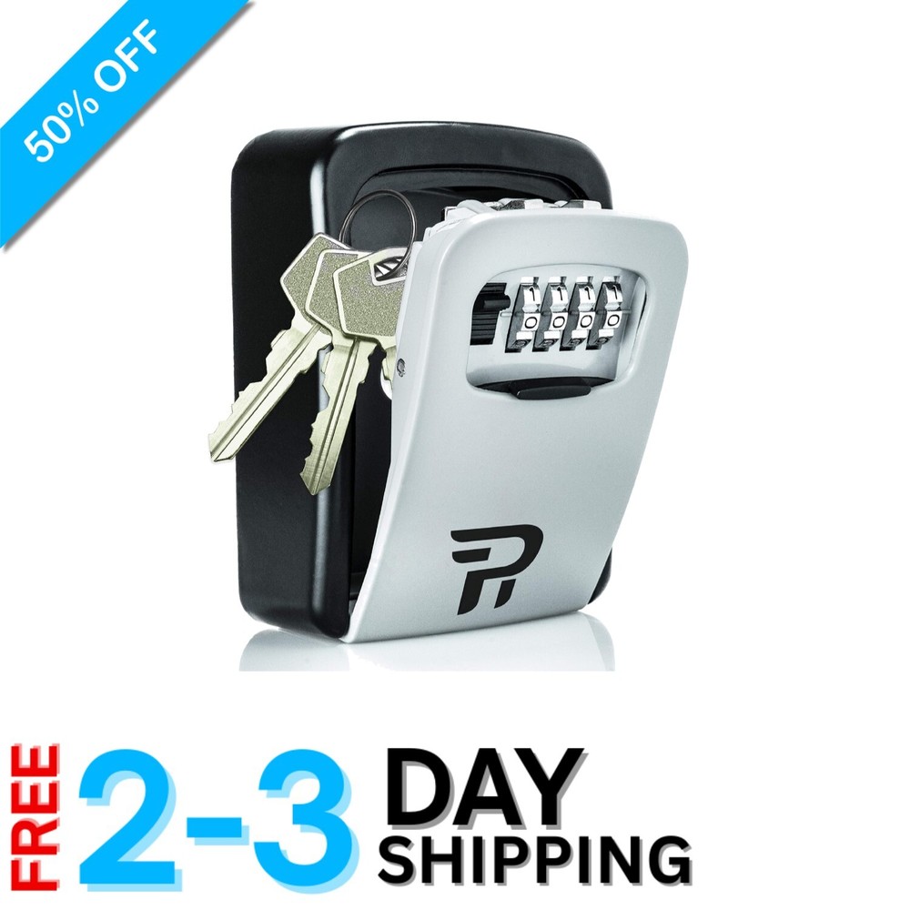 Durable Outdoor Key Lock Box with Adjustable Code – Wall Mount Security Solution