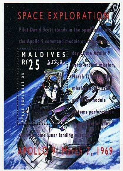 MALDIVE IS. 1994 SPACE PROGRAM S/S MNH APOLLO IX