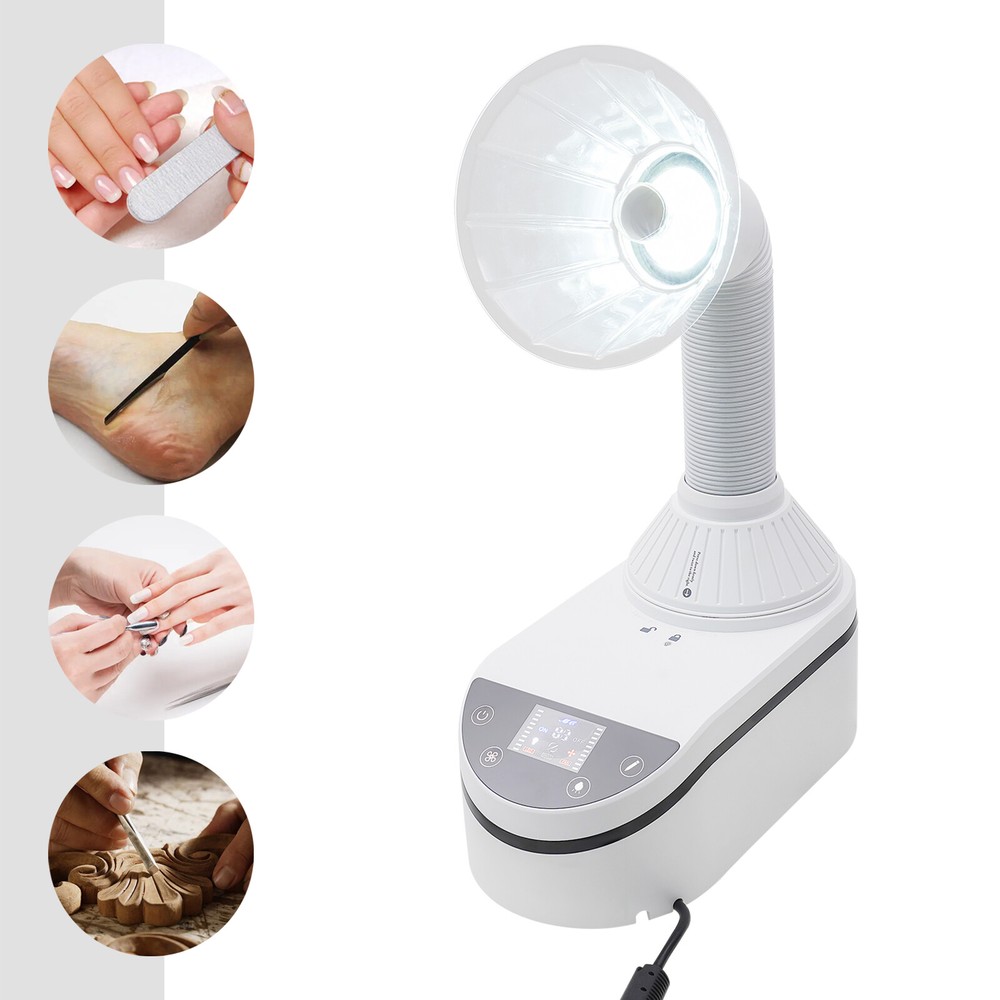 Tabletop Nail Dust Cleaning Machine 360° Adjustable Speed Crumbs Collecting Tool