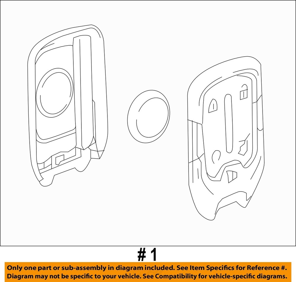 GM OEM 20-21 Acadia Electrical Keyless Entry Components-Transmitter 13523307