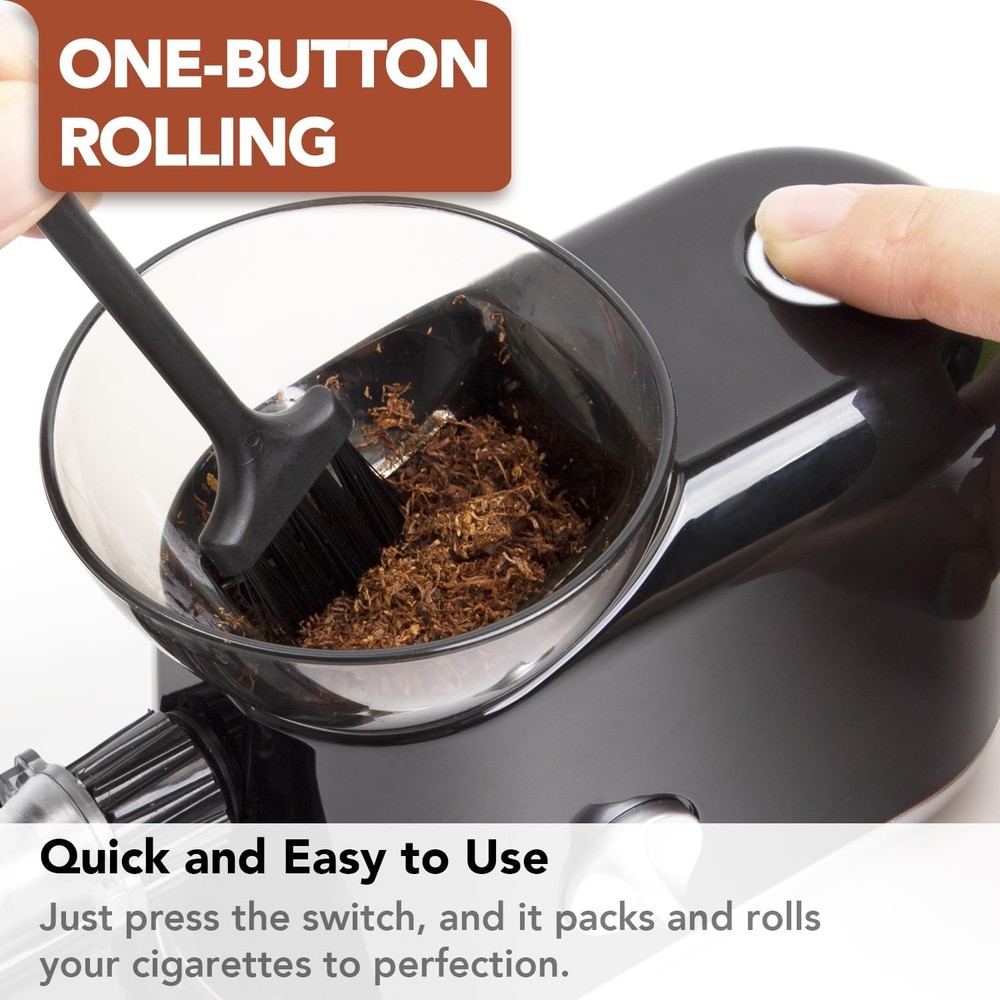 Cigarette Rolling Machine, Electric Pre Roll Automatic Preroll Black