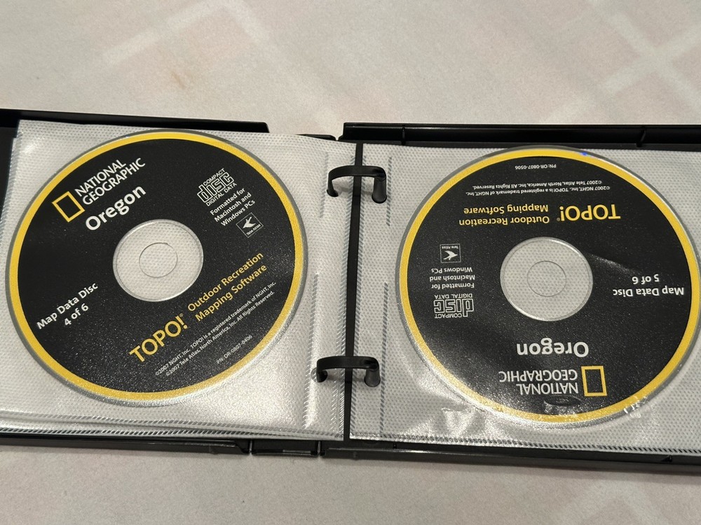 National Geographic Topo CD Software Mapping for Oregon