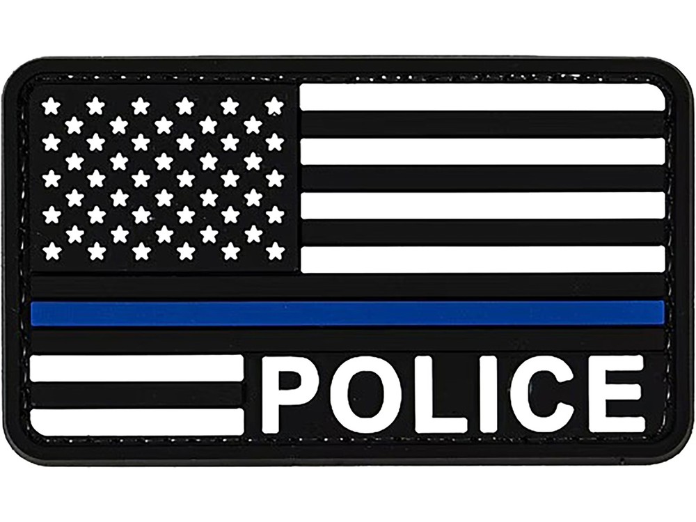 Merica Life US Flag Forward Thin Blue Line PVC Morale Patch