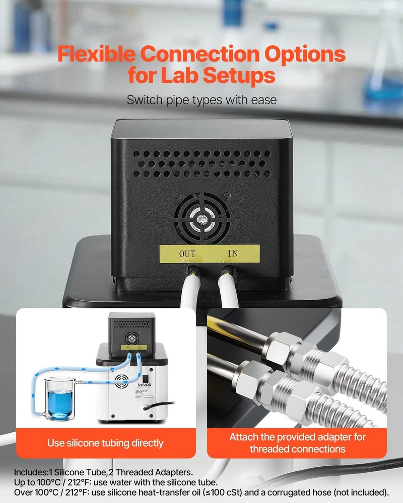 Lab Heating Circulator 6L, 300°C, 0.01°C, Internal/External Loop