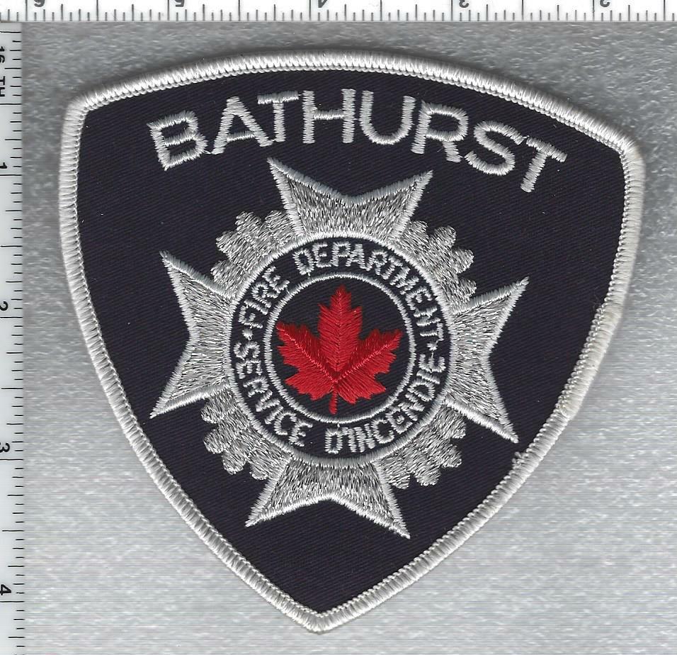 Bathurst Fire Department (New Brunswick, Canada) Silver Thread Shoulder Patch