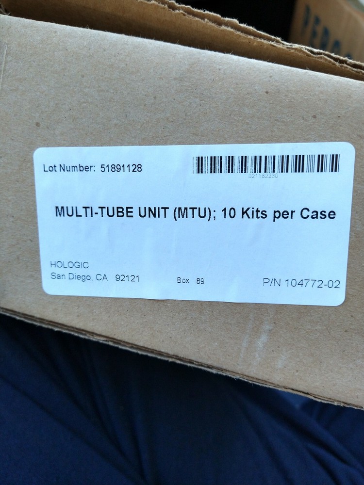 Hologic Multi-Tube Unit 104772-02 10 Kits Per Case