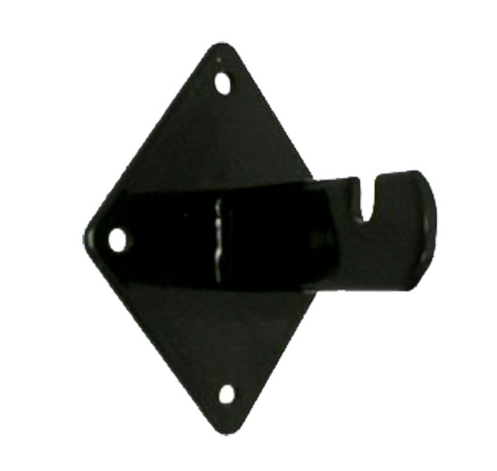 Gridwall Wall Mount Bracket - Grid Panel Mounting Brackets - Black - 8 Pieces