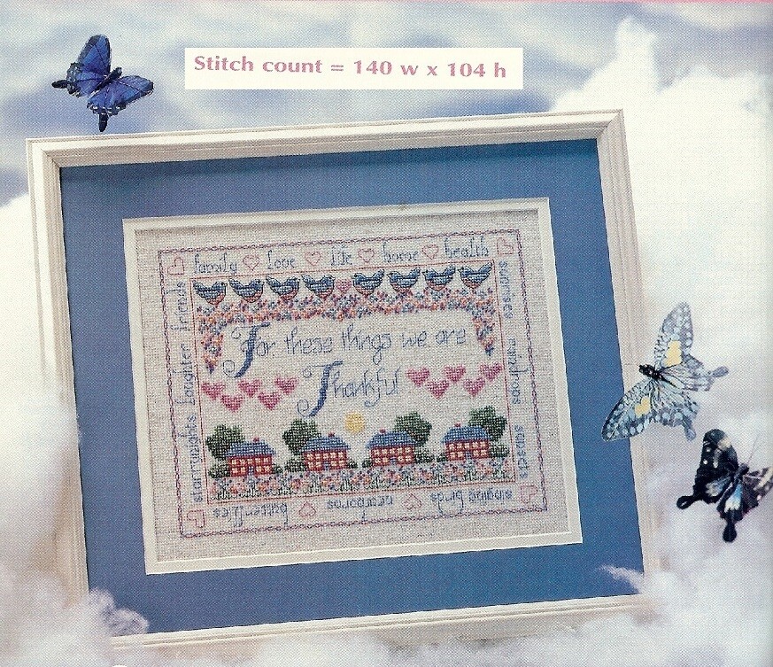 WE ARE THANKFUL   -  CROSS STITCH  PATTERN  ONLY  PY - UUU