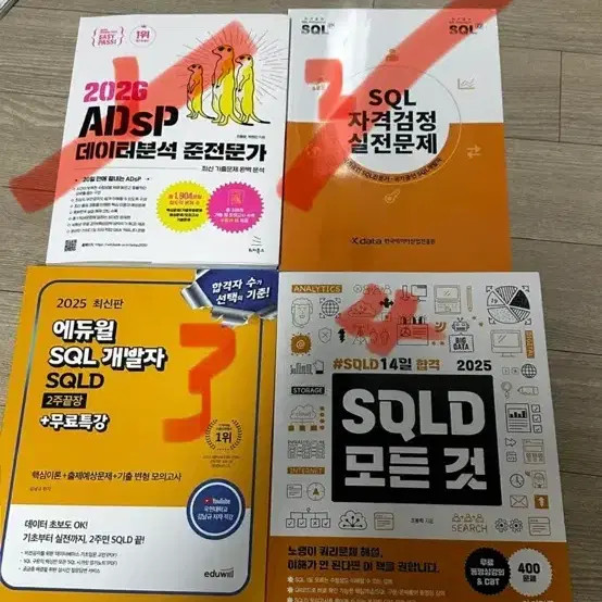 Data Analysis Books ADSP & SQLD 2025 Set for Study Official