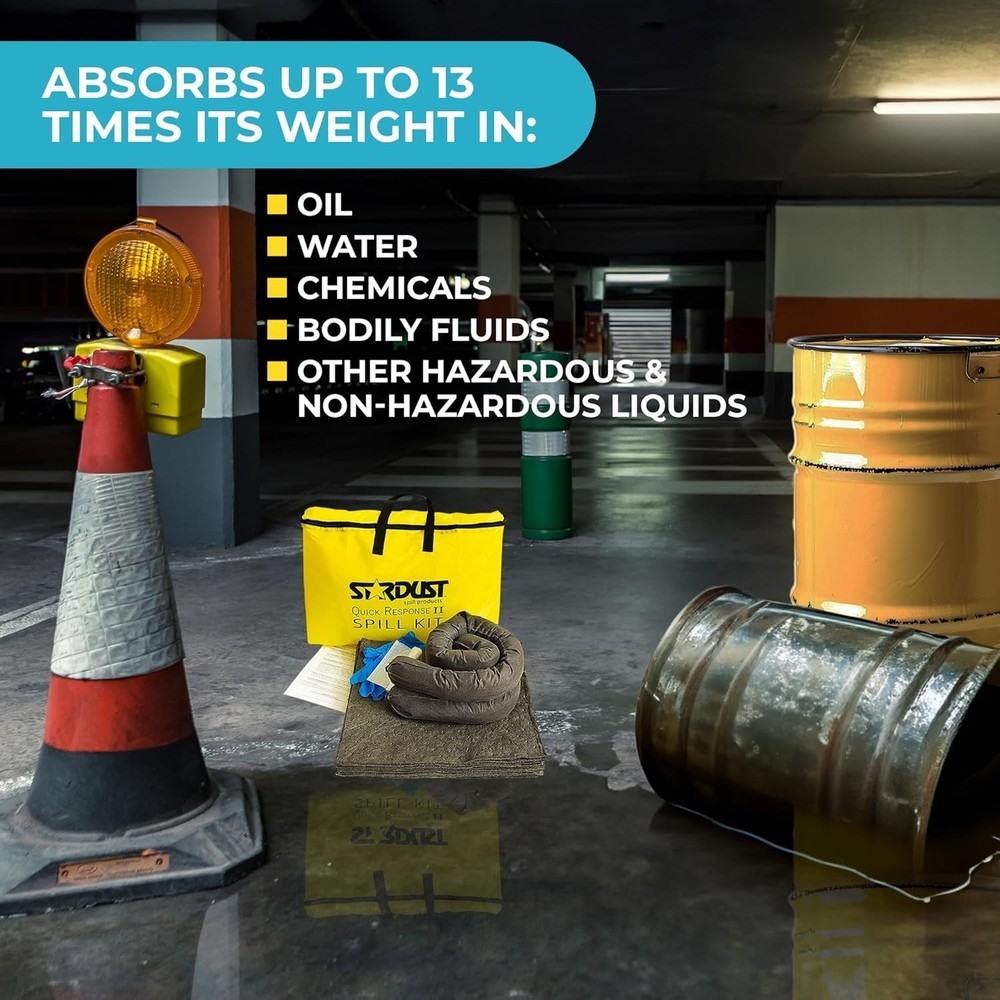 Stardust Quick Response Universal Spill Kit 2-Pack. Each Pack Includes: Yellow D