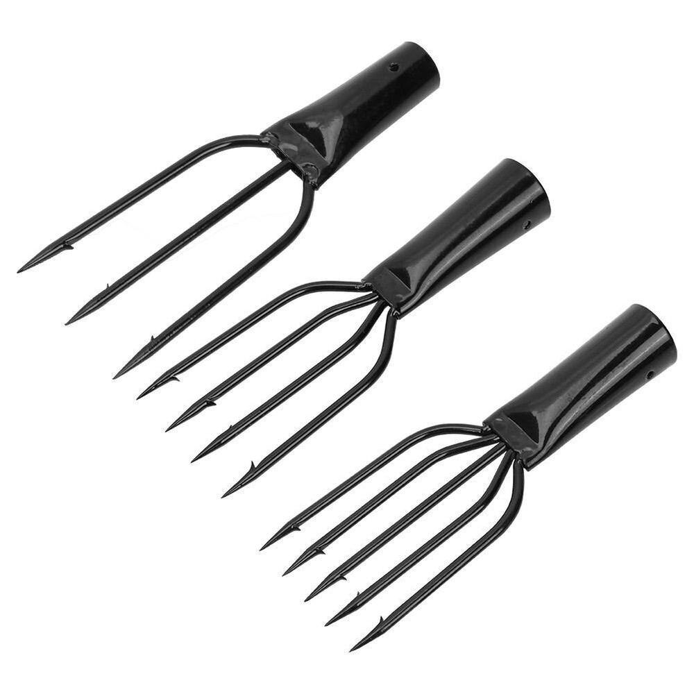 2PCS 3/4/5 Prong Fishing Spear Harpoon Fork Multi-function With Sharp Barbed