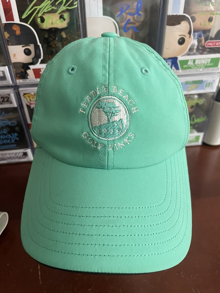 Adidas Pebble Links Golf Course Strapback Hat / Cap - Green