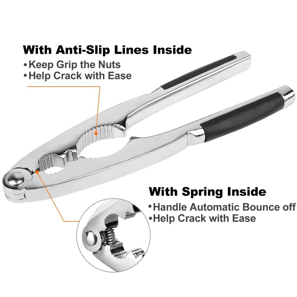 Nutcracker Pecan Walnut Nut Crackers Bundle Heavy Duty Shell Seafood Cracker ...