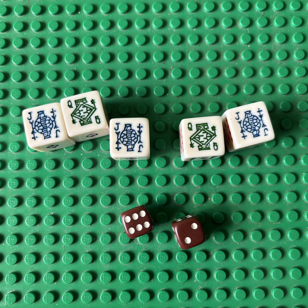 POKER DICE FOR GAMES AND GAMING