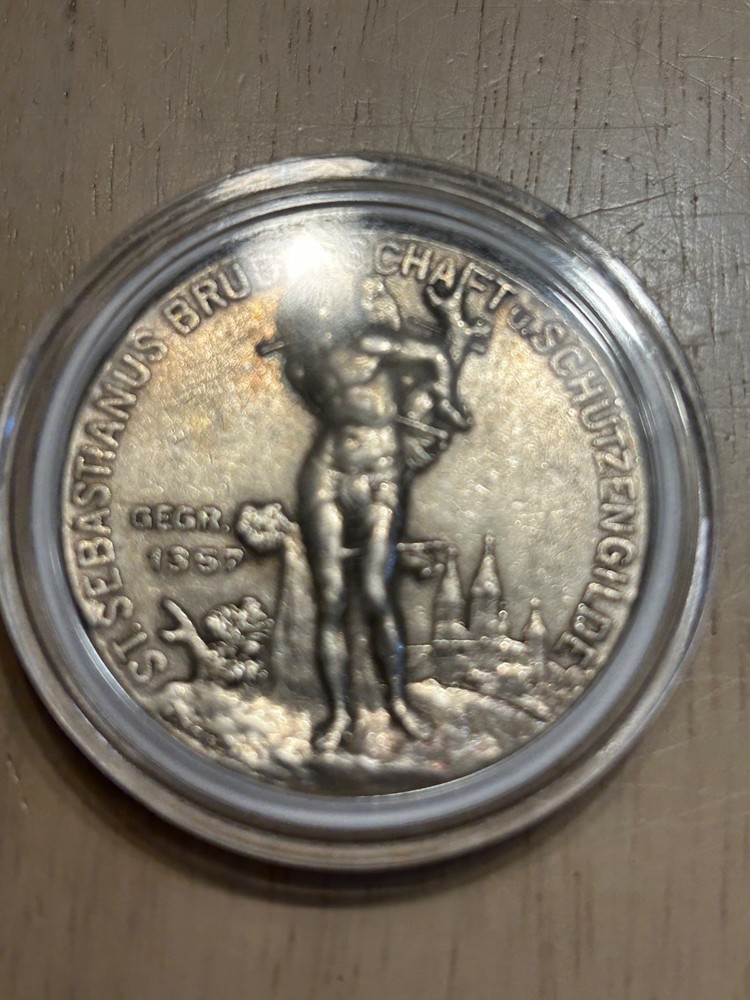 st. Sebastianus bruderschaft u. Schudzengilde commemorative coin silver
