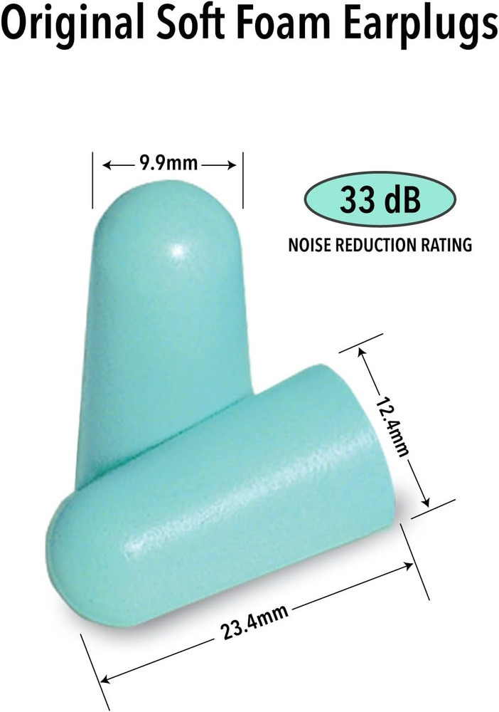 Mack'S Original Soft Foam Earplugs, 50 Pair - 33Db Highest NRR, Comfortable Ear