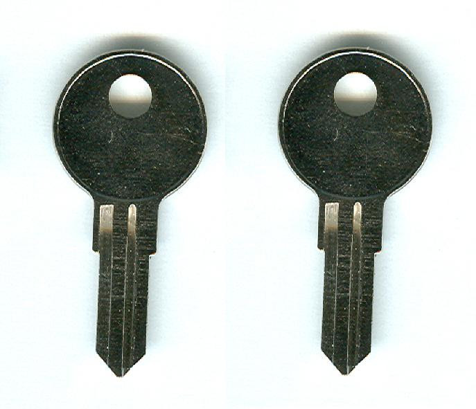 (2) Eberhard T-Handle Tool Box Keys Pre Cut to Your Key Code H700-H710